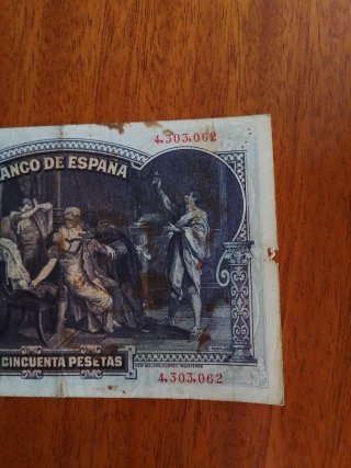 Billete 50 Pesetas 1931 El Banco de España
