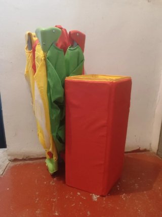 Cuna de viaje plegable multicolor Con colchón