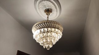 Lámpara de cristal antigua