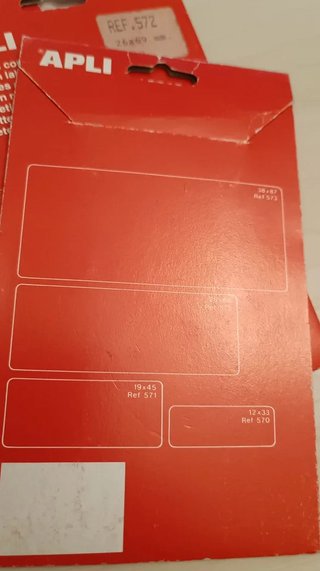 3 Sobres Etiquetas APLI 26x69mm con Protección