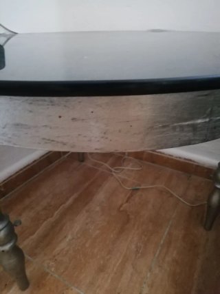 Mesa redonda cristal grueso 70cm