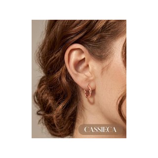 CASSIECA pendientes aro retorcido plata 925