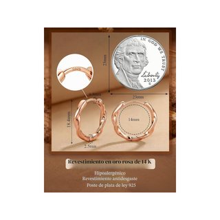 CASSIECA pendientes aro retorcido plata 925