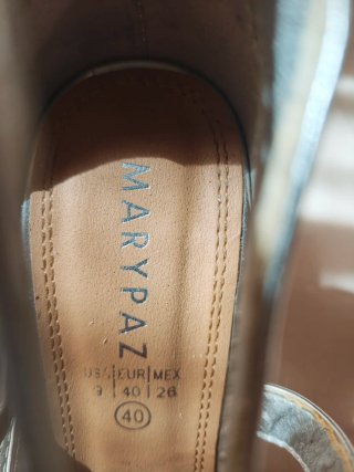 Zapatos de tacón Marypaz plateados talla 40