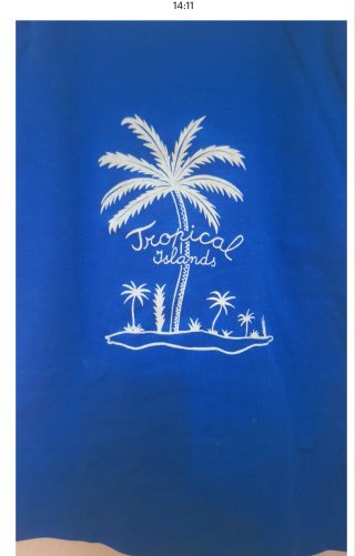 Camiseta tirantes azul Tropical Islands