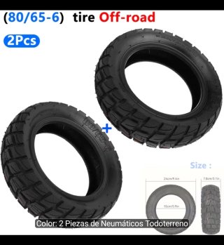 2 Neumáticos Off-Road 80/60-6" ¡NUEVOS!