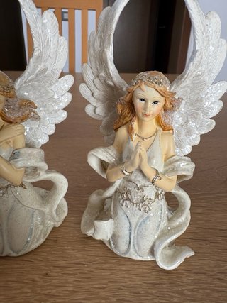 3 Figuras de Ángeles Navideños