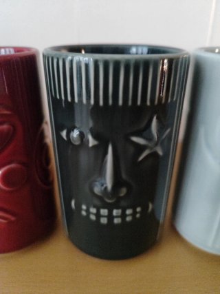 Vasos de cerámica decorados (Set de 4)