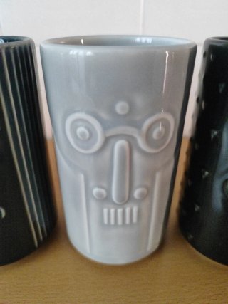 Vasos de cerámica decorados (Set de 4)