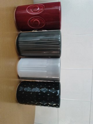 Vasos de cerámica decorados (Set de 4)