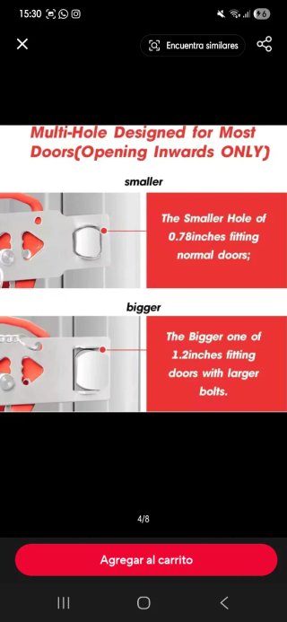NUEVO Cerradura de puertas portátil para viajes
