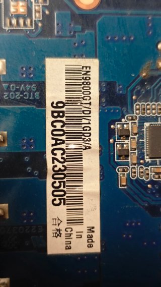 Tarjeta Gráfica ASUS GT9800, 1gb