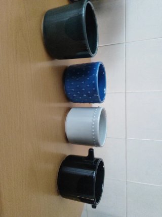 Tazas de cerámica con diseño tribal