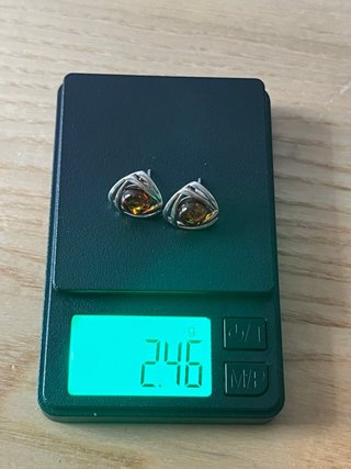 Pendientes Plata 925 Mujer Ámbar