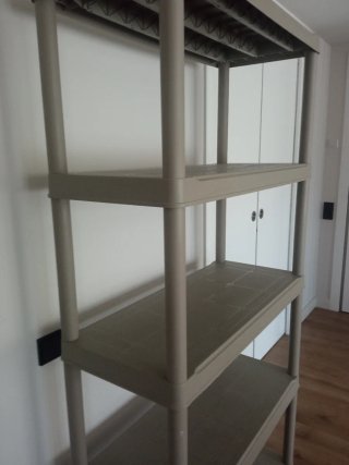 Conjunto 2 Estanterías Beige Plástico
