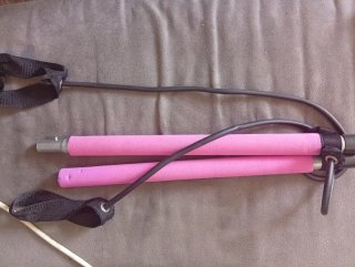 Kit Pilates Barra Portátil Bandas Resistencia