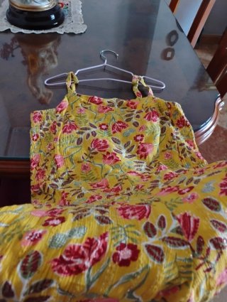 Mono niña floral amarillo 11/12 años