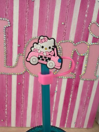 Decoración Hello Kitty para pajitas