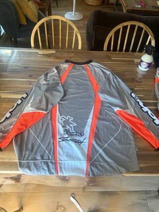 Conjunto Motocross Hebo Gris y Naranja