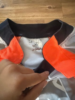 Conjunto Motocross Hebo Gris y Naranja