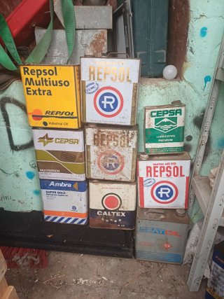Lata Aceite Repsol, Cepsa, Caltex, Ambra