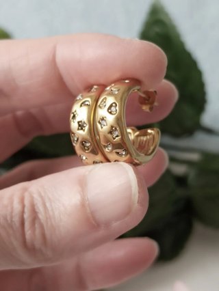 Pendientes en Acero Bañados en Oro