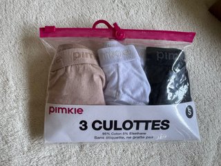 Pack 3 Braguitas Culottes Pimkie Algodón Talla S