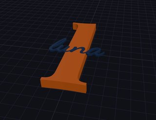 Lettera Iniziale A Personalizzata 3D