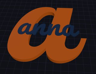 Lettera Iniziale A Personalizzata 3D