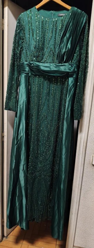 Vestido de fiesta verde