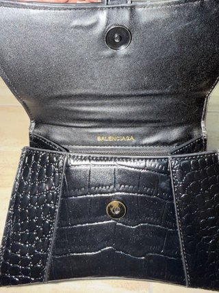 Borsa Balenciaga Nero in Effetto Coccodrillo