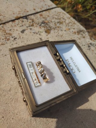 Sortija Oro 18k 10 Diamantes Talla Brillante