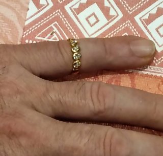Sortija Oro 18k 10 Diamantes Talla Brillante