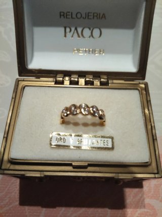Sortija Oro 18k 10 Diamantes Talla Brillante