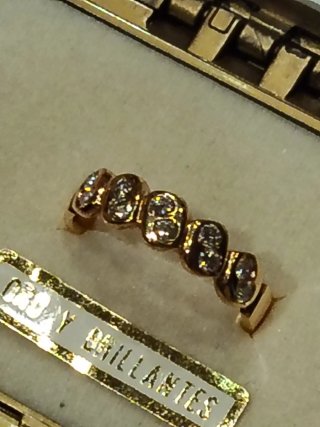 Sortija Oro 18k 10 Diamantes Talla Brillante
