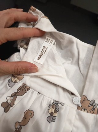 Vestido y braguita niña estampado ositos