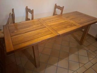 Mesa comedor extensible madera estilo mexicano