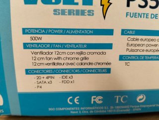 Fuente Alimentación 3GO PS502S 500W ATX