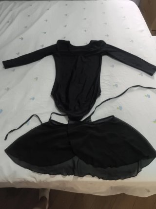 Maillot y falda ballet negro T.M