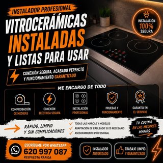 Instalación Vitrocerámicas y Placas Inducción