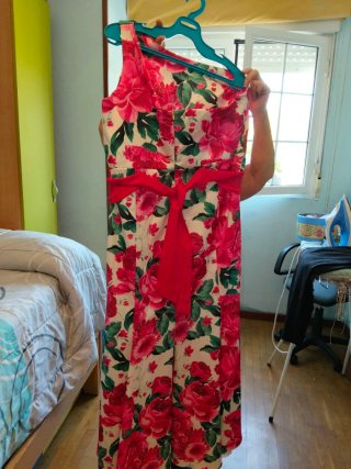Vestido largo floral fiesta