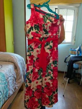 Vestido largo floral fiesta