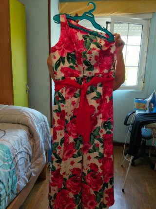 Vestido largo floral fiesta