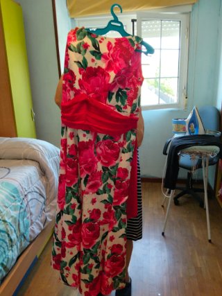 Vestido largo floral fiesta