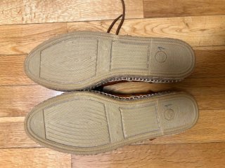 Alpargatas de piel marrón T40 talla pequeño