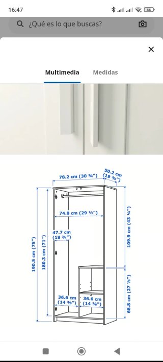 Armario BRIMNES Ikea Blanco
