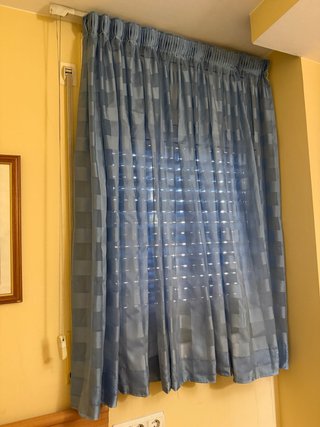 Cortinas azules de tela