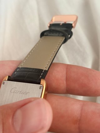 Reloj Cartier dorado Negro