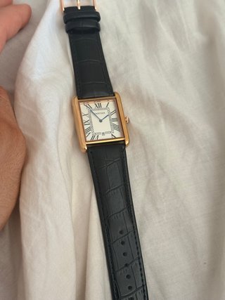 Reloj Cartier dorado Negro