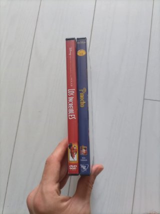 2 Películas Disney DVD (Español) pinocho+increible